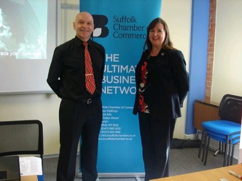 David with Amanda Ankin of the Suffolk Chamber of Commerce